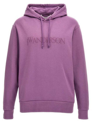 Embroidered Logo Hoodie Purple - JW ANDERSON - BALAAN 1