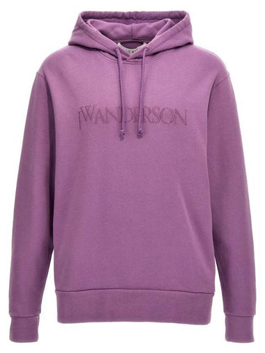 Embroidered Logo Hoodie Purple - JW ANDERSON - BALAAN 1