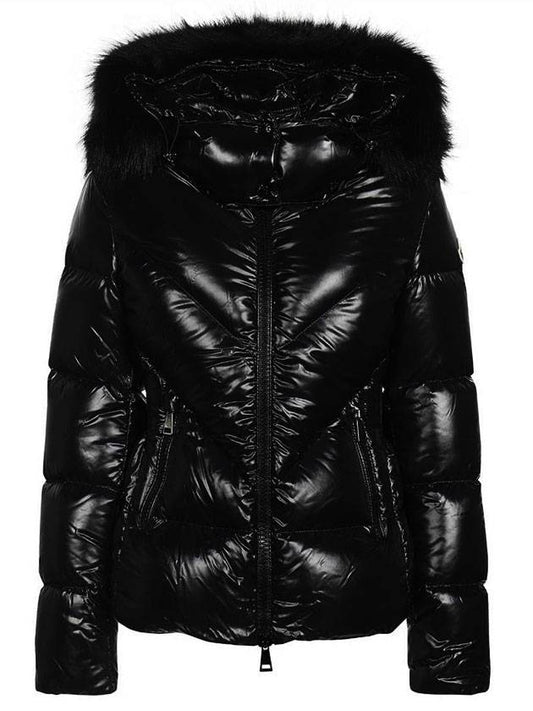 Celac Hood Fur Short Padding Black - MONCLER - BALAAN 1