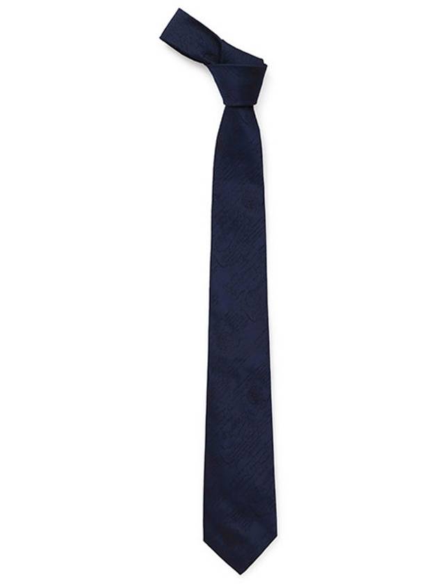 Night Blue Classic Scritto Silk Tie T27TJ01 003N40 00003 - BERLUTI - BALAAN 1