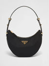 Arque Re-Nylon Leather Shoulder Bag Black - PRADA - BALAAN 2