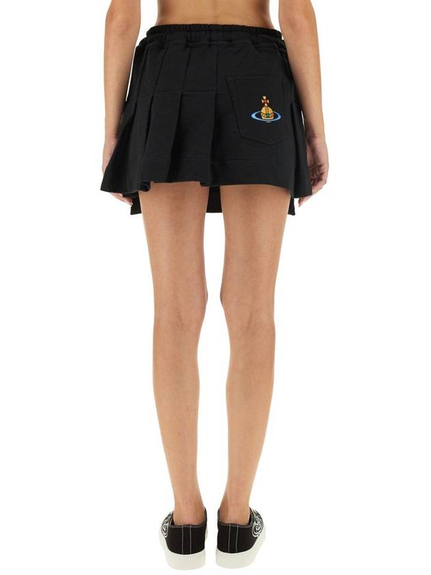 ORB Embroidered A-Line Skirt Black - VIVIENNE WESTWOOD - BALAAN 7