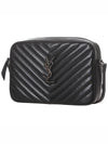 Roux Quilted Cross Bag Black - SAINT LAURENT - BALAAN 3