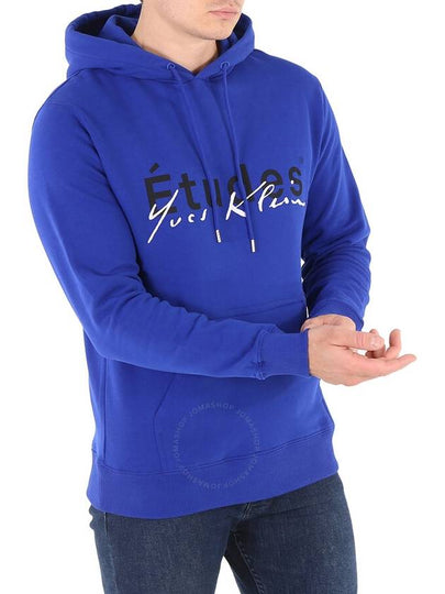 Etudes Blue Klein Signature Logo Cotton Hoodie, Size X-Small - ETUDES - BALAAN 2