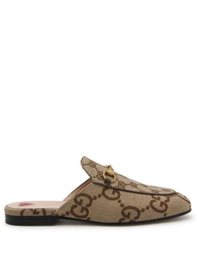 Princetown Jumbo GG Slipper Camel Ebony - GUCCI - BALAAN 2