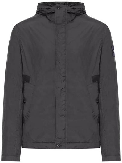 4100092 Crinkle Reps R-NY Wind Resistant Anti Drop Hooded Jacket Grey - STONE ISLAND - BALAAN 2