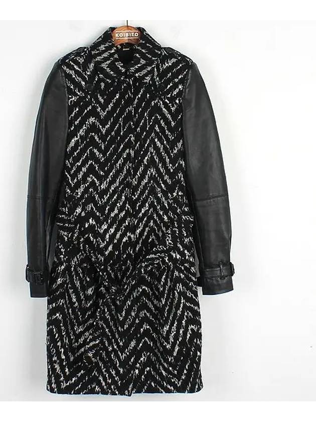 Smith Market Used Luxury Herringbone Coat Women s Clothing - BURBERRY - BALAAN 1