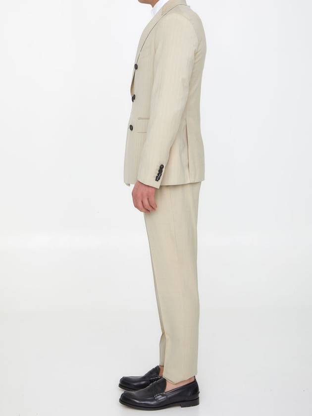 Sand-Colored Wool Two-Piece Suit - TONELLO - BALAAN 3