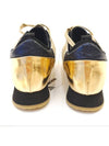 Leather Fabric Low-Top Sneakers Gold - PHILIPPE MODEL - BALAAN 6