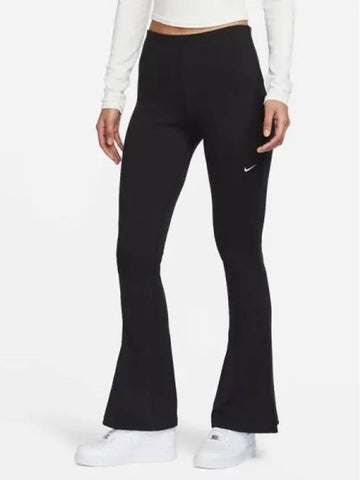 Women s Sportswear Chill Knit Tight Mini Rib Flare Leggings 010 - NIKE - BALAAN 1