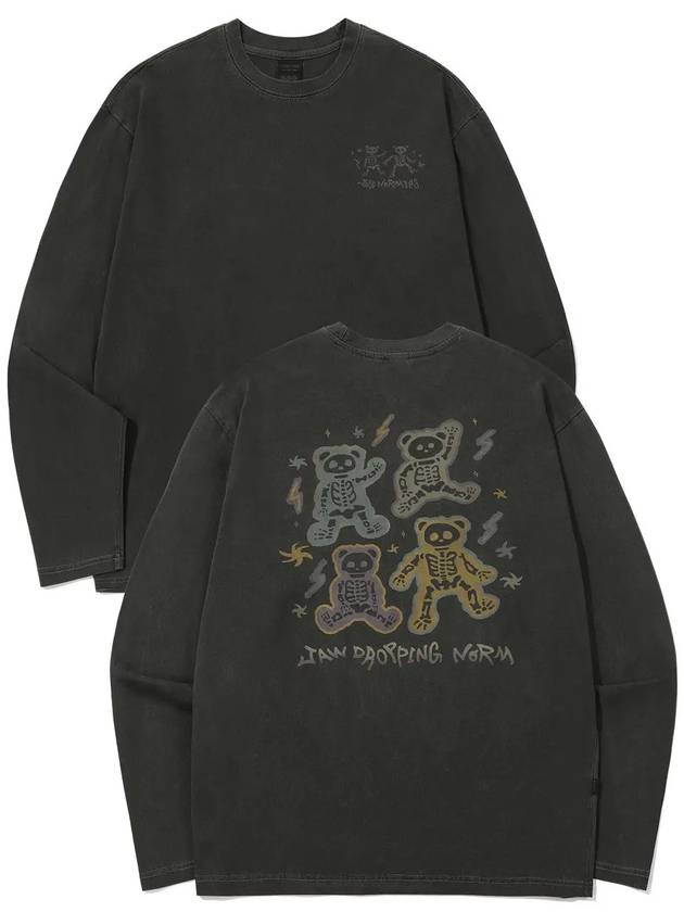 Skull Bear Pigment Long Sleeve Smoke Black - CPGN STUDIO - BALAAN 2