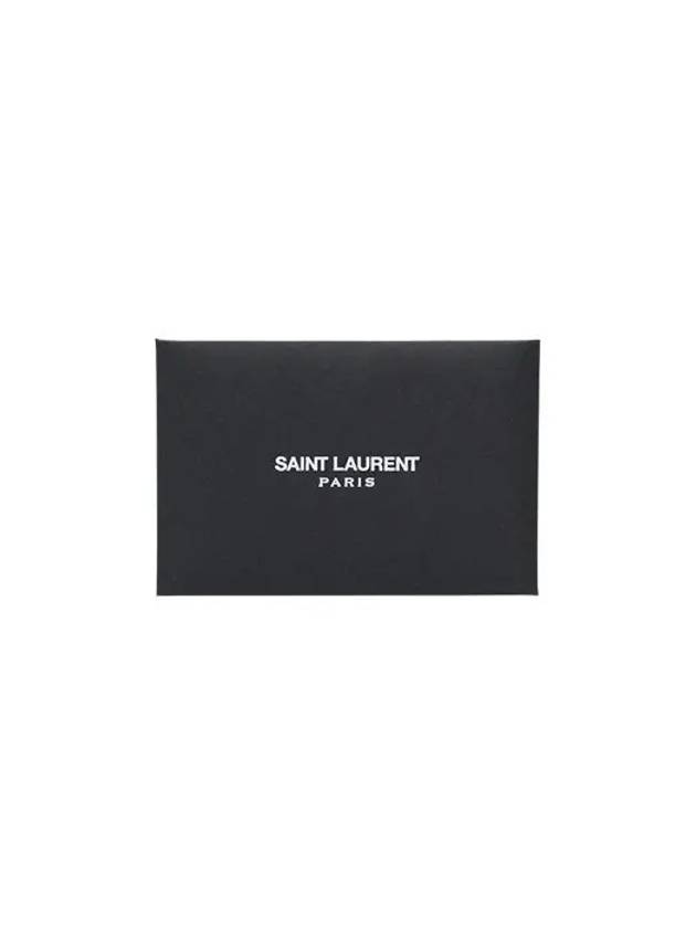 Cassandre  Leather Half Wallet Black - SAINT LAURENT - BALAAN 10