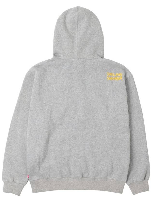 Men's Embroidery Logo Hoodie Grey - STOCKHOLM SYNDROME - BALAAN 3