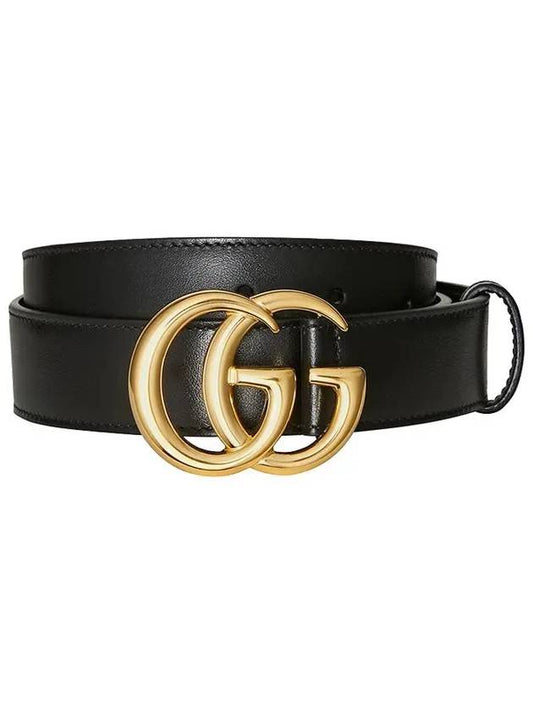 Men's GG Marmont Buckle Belt Black - GUCCI - BALAAN 2