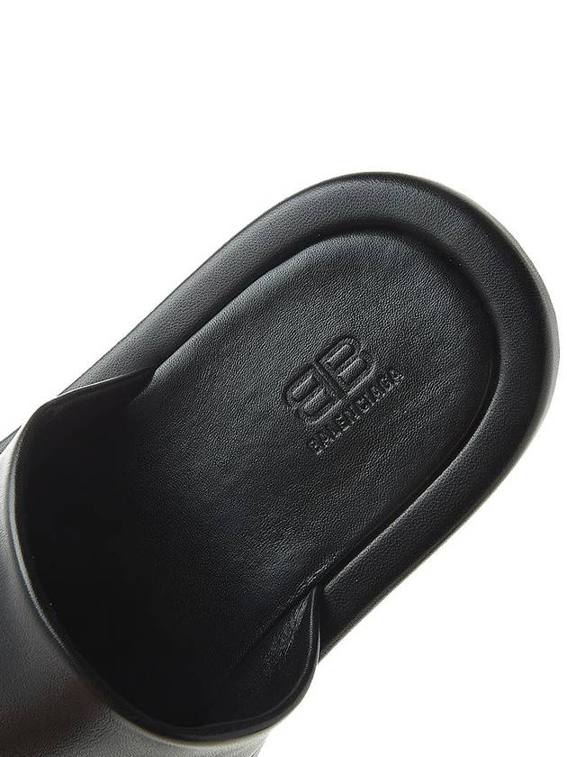 Easy Leather Slippers Black - BALENCIAGA - BALAAN.