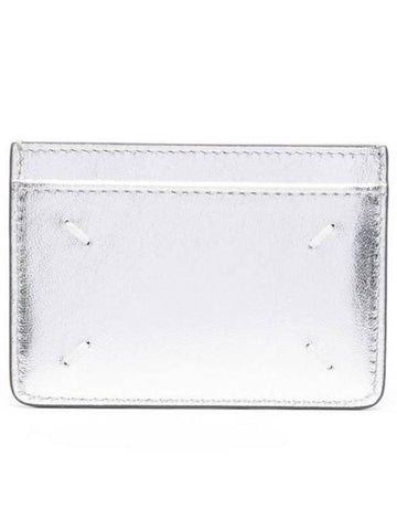 Women s Stitched Metallic Silver Card Wallet SA1VX0001 P5390 T9002 - MAISON MARGIELA - BALAAN 1