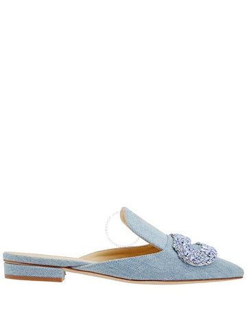 Giannico Daphne Crystal-embellished Woven Flat Sandals, Brand Size 35 (US Size 5) - GIANNICO - BALAAN 1