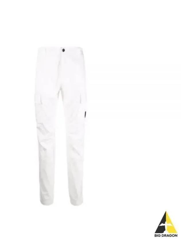 Stretch Sateen Loose Cargo Straight Pants White - CP COMPANY - BALAAN 2