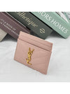 Gold Hardware Matelasse Caviar Leather Card Wallet Pale Pink - SAINT LAURENT - BALAAN 4