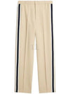 Striped Color Combination Track Pants Beige - AMI - BALAAN 2