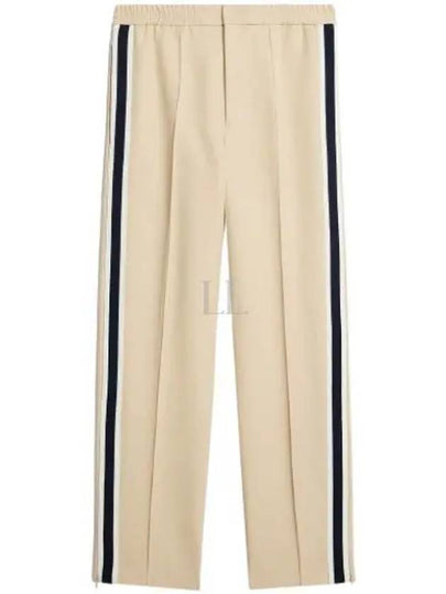 Striped Color Combination Track Pants Beige - AMI - BALAAN 2