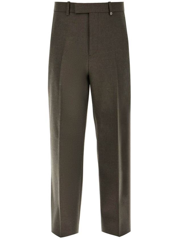 wool twill trousers in eight - BURBERRY - BALAAN 1