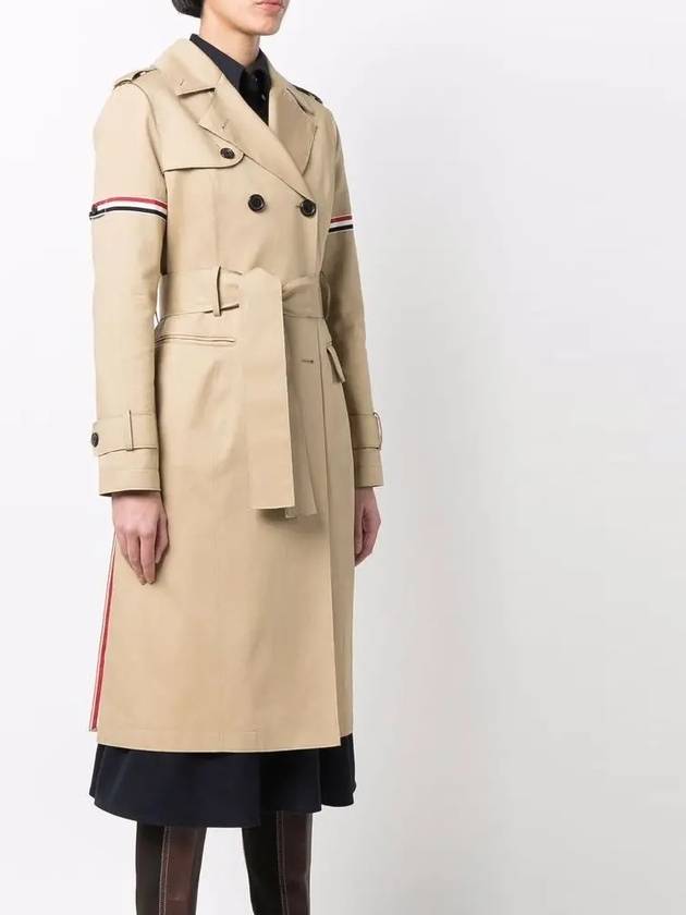 Raw Edge Macintosh Armband High Armhole Trench Beige - THOM BROWNE - BALAAN 3