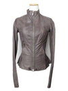 Rick Owens Gray Kangaroo Leather Zip up Jacket 44 - RICK OWENS - BALAAN 1