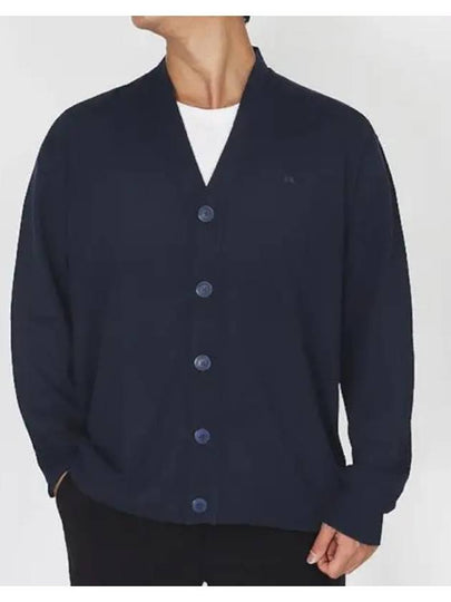 Lucas Merino Wool Knit Cardigan Navy - J.LINDEBERG - BALAAN 2