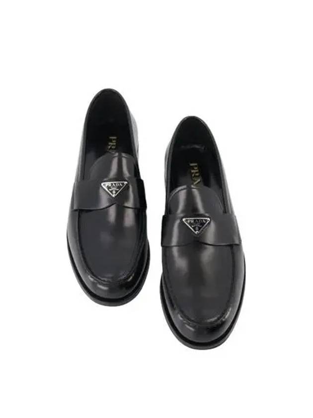 Brushed Leather Loafers Black - PRADA - BALAAN 2