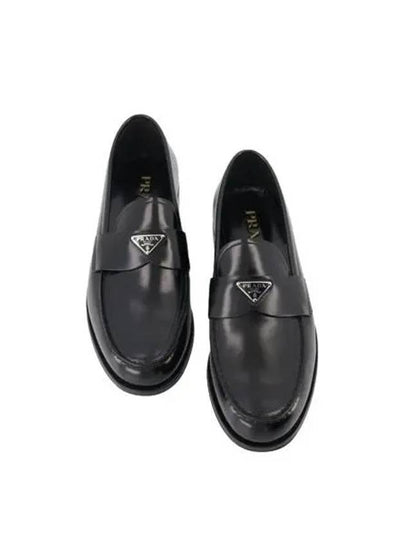 Brushed Leather Loafers Black - PRADA - BALAAN 2