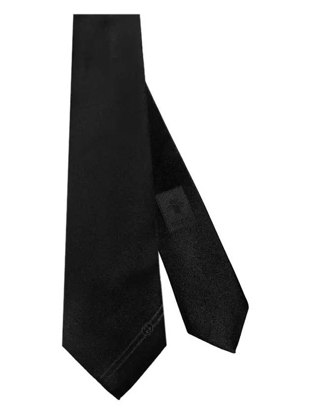 Interlocking G Silk Tie Black - GUCCI - BALAAN 2