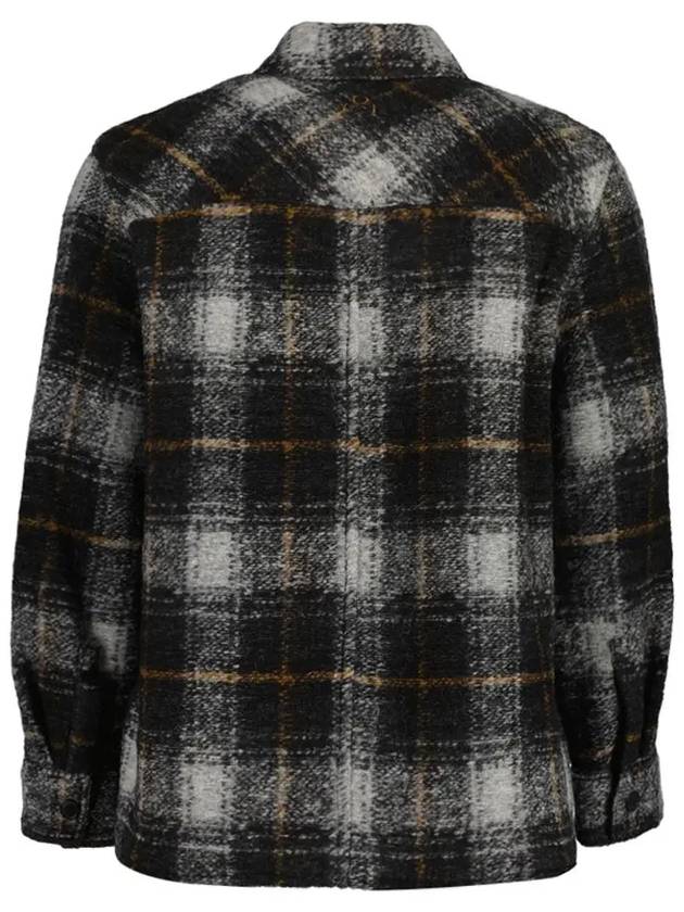 Kervont Check Shirt Jacket Anthracite - ISABEL MARANT - BALAAN 3