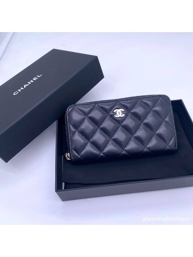 Classic medium wallet zipper caviar black gold AP0226 - CHANEL - BALAAN 3