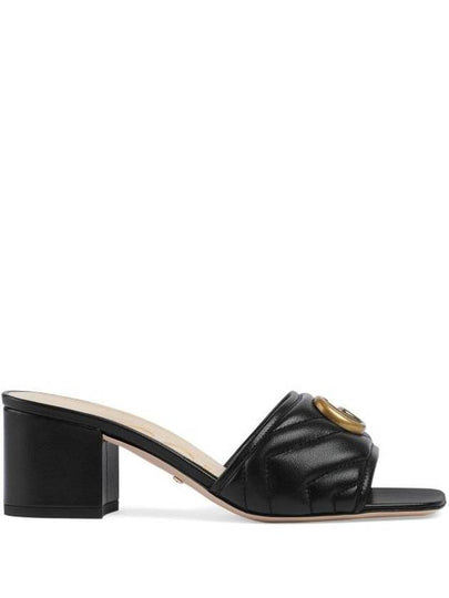 Double G Slide Sandal Heels Black - GUCCI - BALAAN 2