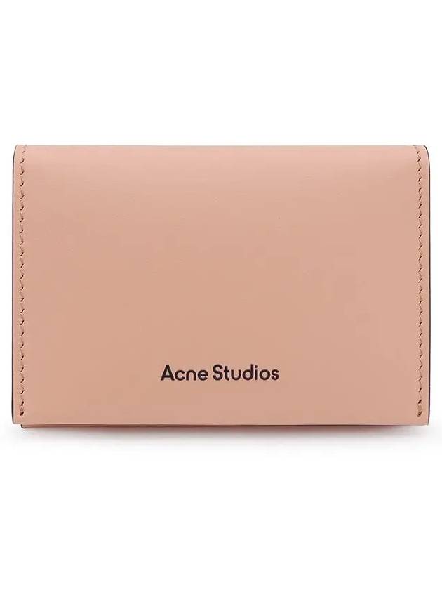 Folded Leather Card Wallet Pink - ACNE STUDIOS - BALAAN 3