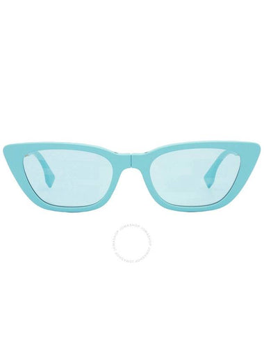 Fendi Blue Logo Folding Cat Eye Ladies Sunglasses FE40089I 90X 53 - FENDI - BALAAN 1