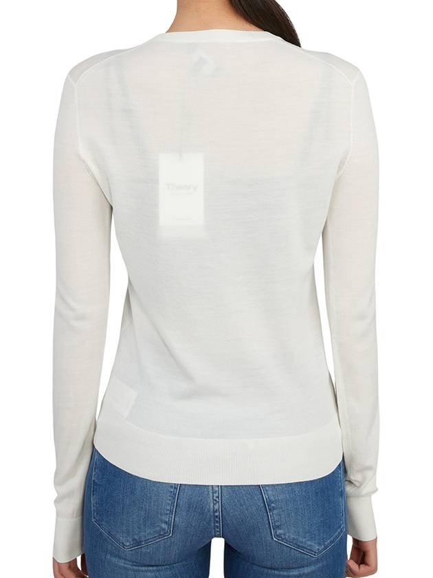 Regal Wool Crew Neck Knit Top New Ivory - THEORY - BALAAN 5