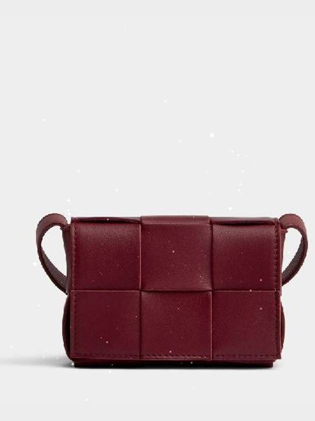 Intrecciato Cassette Small Cross Bag Burgundy - BOTTEGA VENETA - BALAAN 2