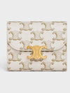 Triomphe Canvas Small Half Wallet White Tan - CELINE - BALAAN 2