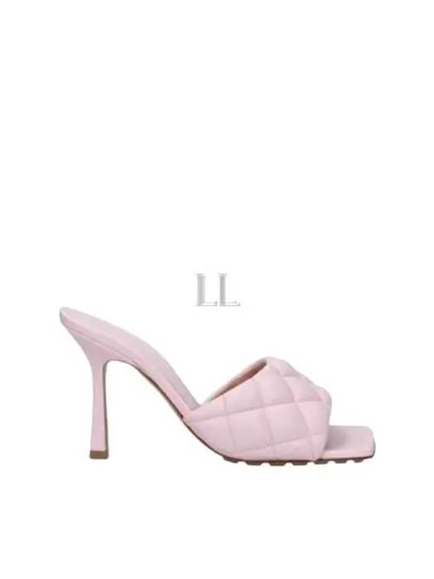 Quilted Nappa Sandal Heels Light Pink - BOTTEGA VENETA - BALAAN 2