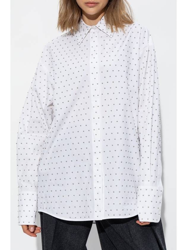 Sportmax Shirt With Decorative Finish Vicky, Women's, White - MAX MARA SPORTMAX - BALAAN 3