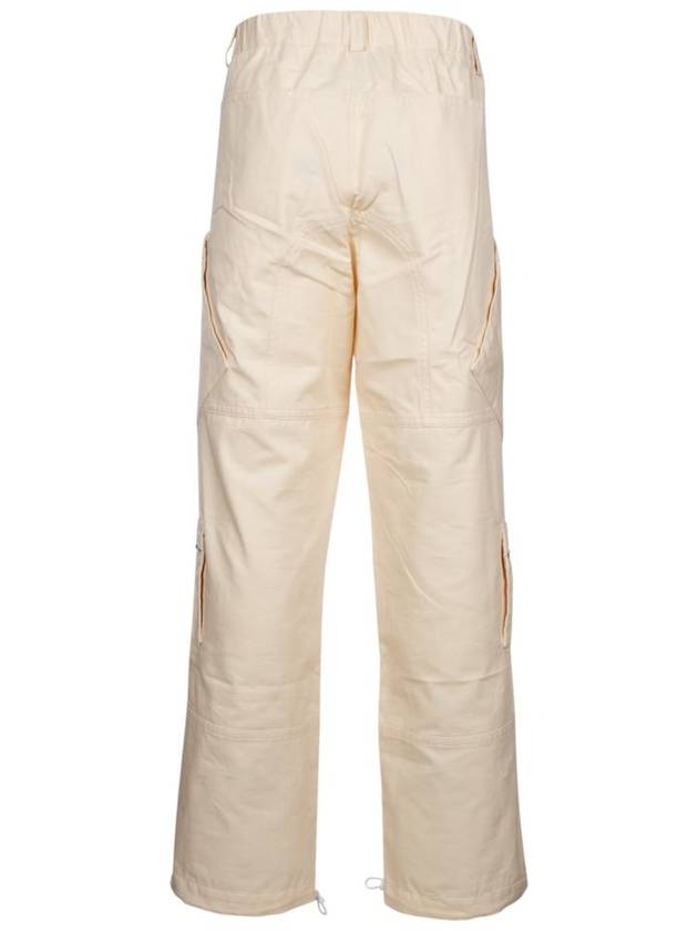 Men's Marrone Zipper Cargo Track Pants White - JACQUEMUS - BALAAN 3