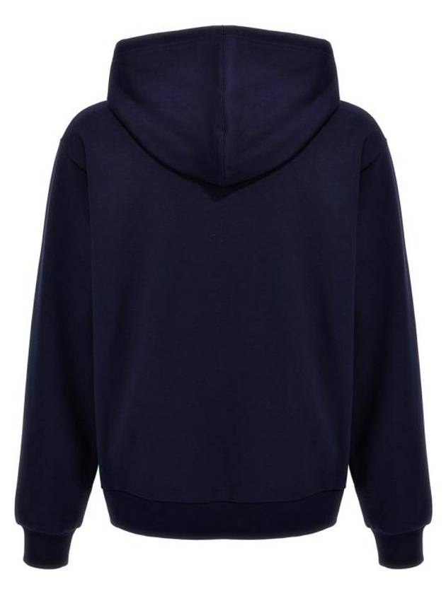 Logo Print Drawstring Hoodie Blue - MARNI - BALAAN 3