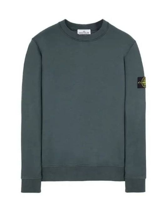 Wappen Patch Crew Neck Sweatshirt Dark Green - STONE ISLAND - BALAAN.