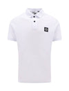 Men's Logo Patch Polo Shirt White - STONE ISLAND - BALAAN 2