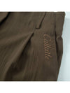 One Tuck Wide Pants Brown 4 Colors - CALLAITE - BALAAN 3