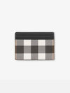 Check Print 2-tier Card Wallet Dark Burch Brown - BURBERRY - BALAAN 3