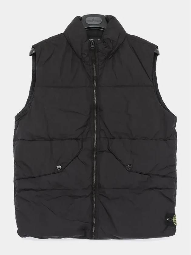 Kids Wappen Patch Down Padded Vest Black - STONE ISLAND - BALAAN 3