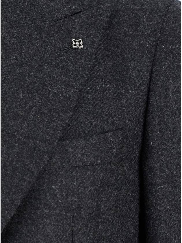 Grey Double-Breasted Jacket With Patch Pockets In Wool Blend Man - TAGLIATORE - BALAAN 3